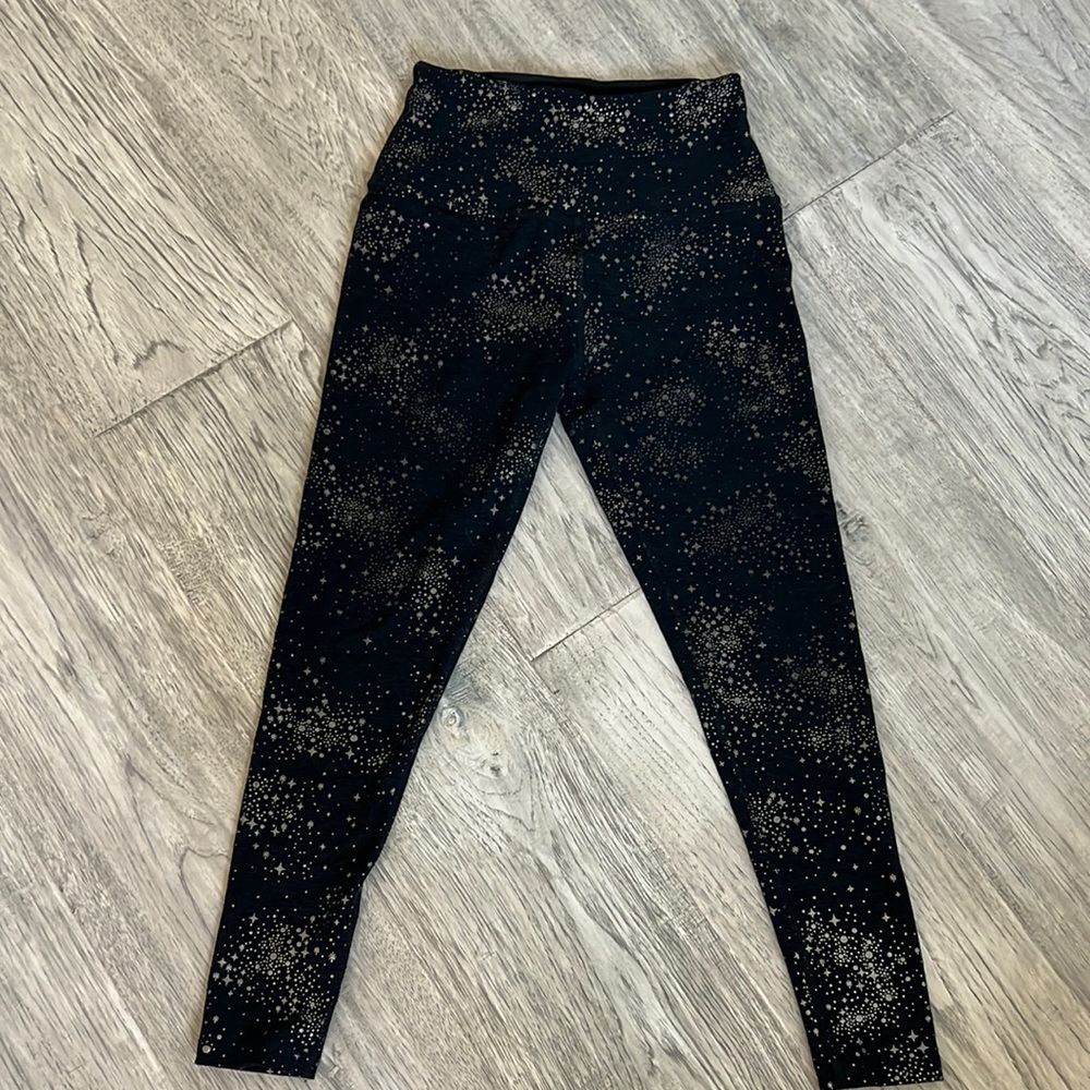 Beyond Yoga Black Medium Spacedye Star Yoga Leggings